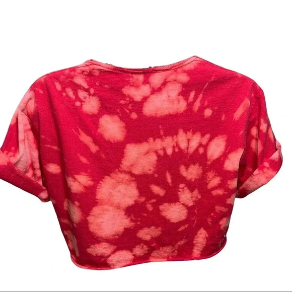 NEW Bleached Tie Dye Loose Boxy Crop Top - Picture 2 of 13